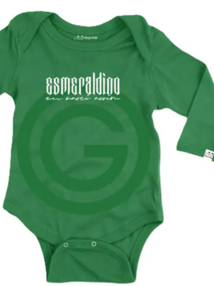 Body Goiás Manga Longa Verde Esmeraldino