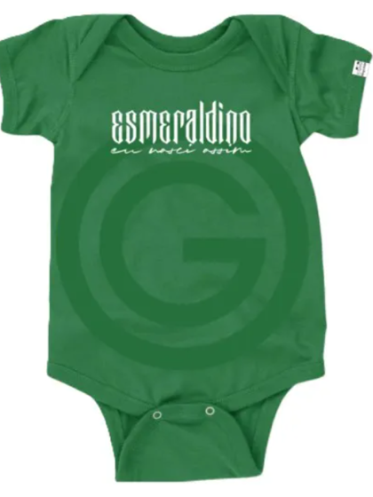 Body Goiás Manga Curta Verde Esmeraldino