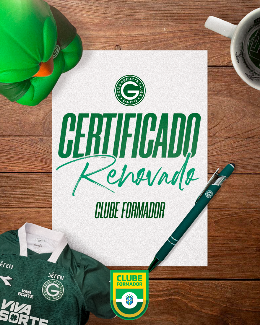 Goiás tem Certificado de Clube Formador renovado pela CBF