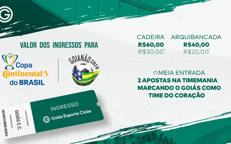 Valores de ingressos definidos para Goianão e primeiras fases da Copa do Brasil