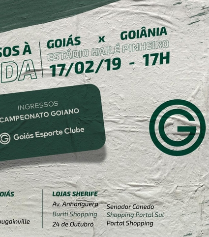 Ingressos à venda para Goiás x Goiânia