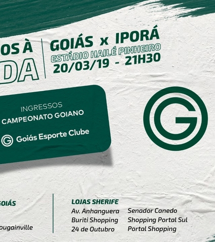 Ingressos à venda para Goiás x Iporá 