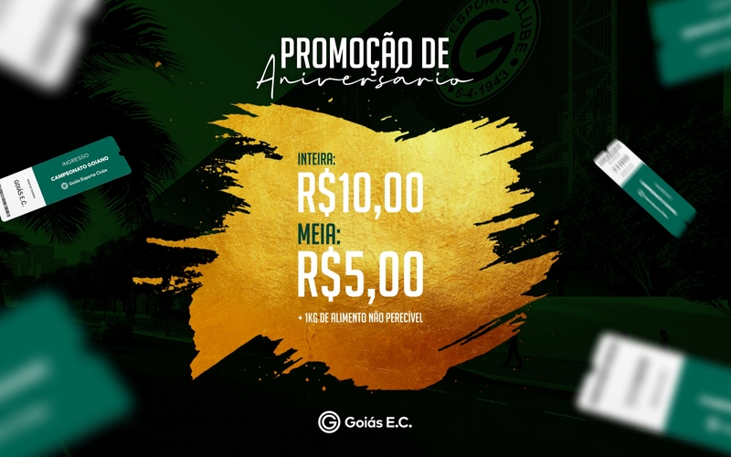 Com promoção, ingressos para o jogo de volta da semifinal do Goianão serão vendidos a partir desta quarta-feira (03)