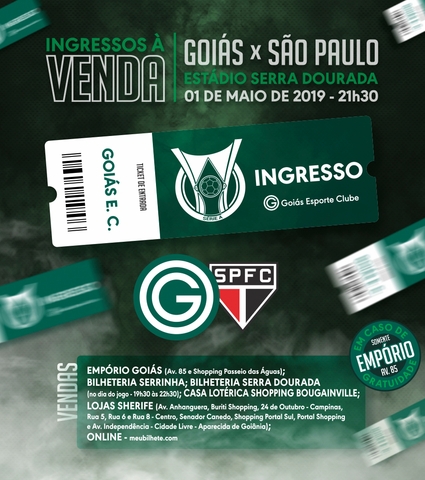 Ingressos à venda: Goiás x São Paulo 