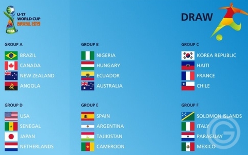 Na Serrinha: Confira os grupos da Copa do Mundo Sub-17 - FIFA 2019
