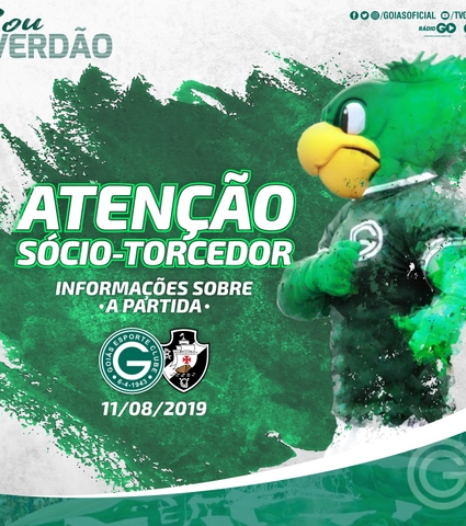 Sócio Sou Verdão - Informações para Goiás x Vasco