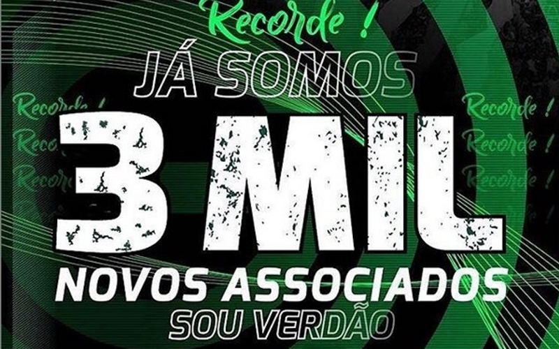 Já somos 3 mil novos associados no Sou Verdão 