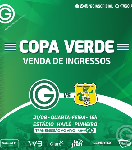 INGRESSOS PARA GOIÁS X BRASILIENSE