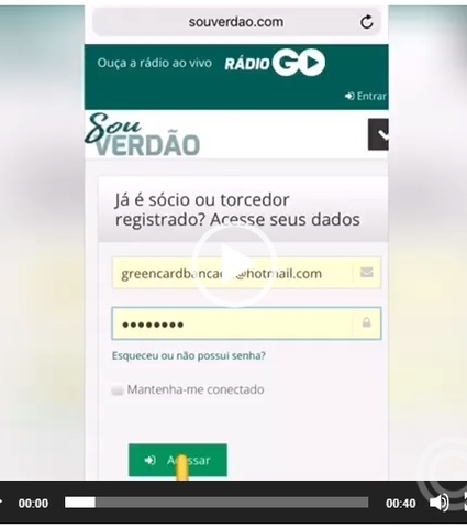 Sócio Sou Verdão: Vídeo explicativo - Como realizar seu check-in 