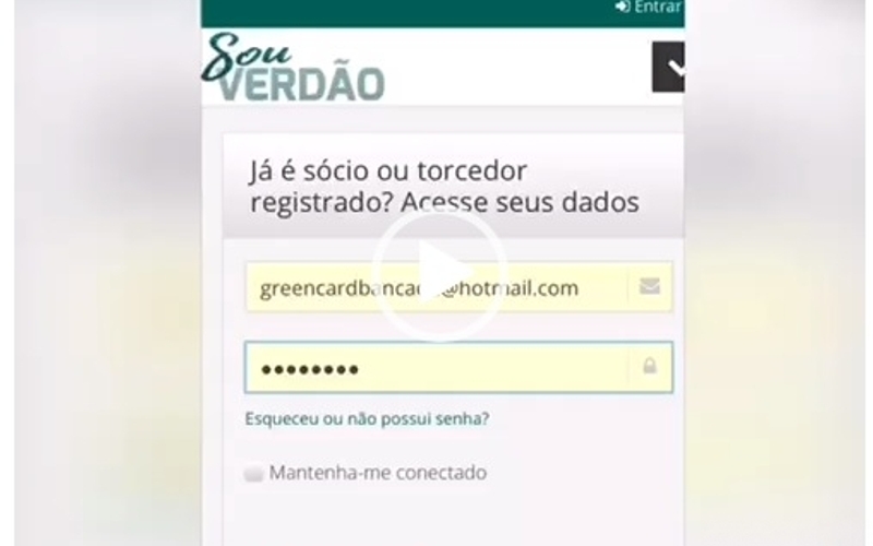 Sócio Sou Verdão: Vídeo explicativo - Como realizar seu check-in 
