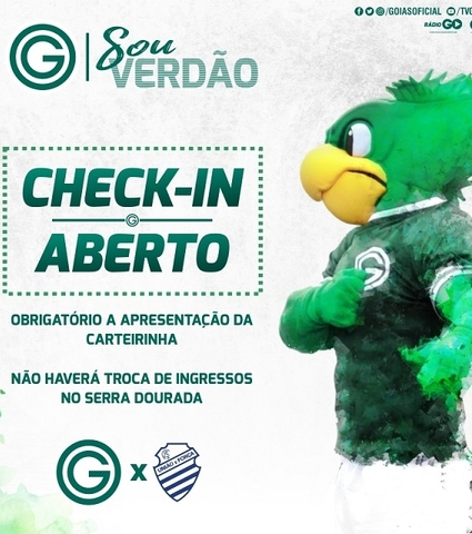 Sócio Sou Verdão: Check-in aberto para Goiás x CSA