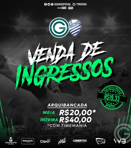 Ingressos para GOIÁS x CSA
