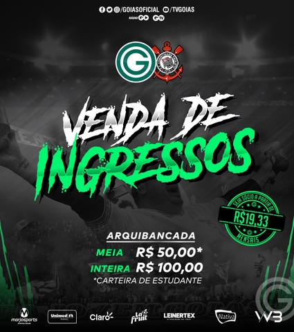 Ingressos para Goiás X Corinthians