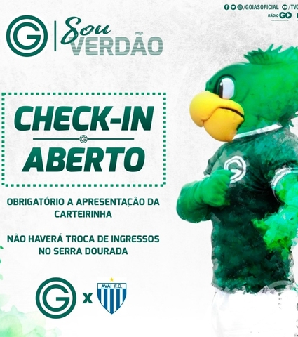 Sócio Sou Verdão: Check-in aberto para Goiás x Avaí
