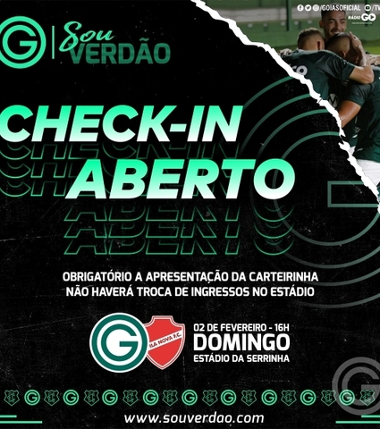 Sócio Sou Verdão: Check-in aberto para Goiás x Vila Nova