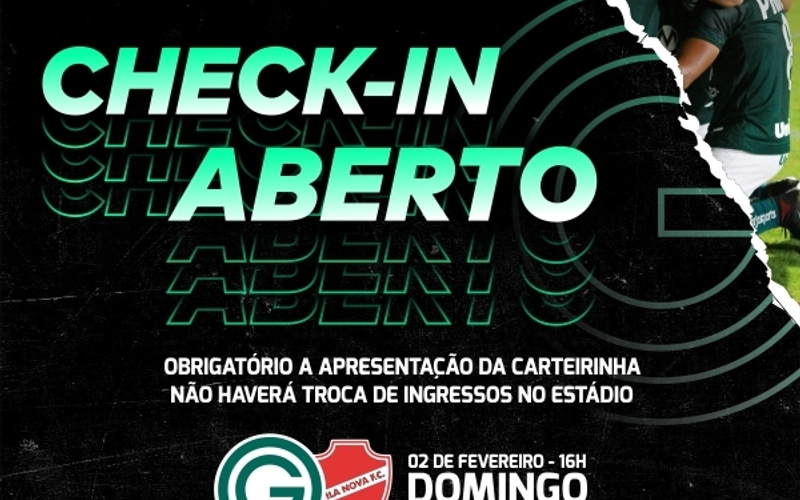Sócio Sou Verdão: Check-in aberto para Goiás x Vila Nova