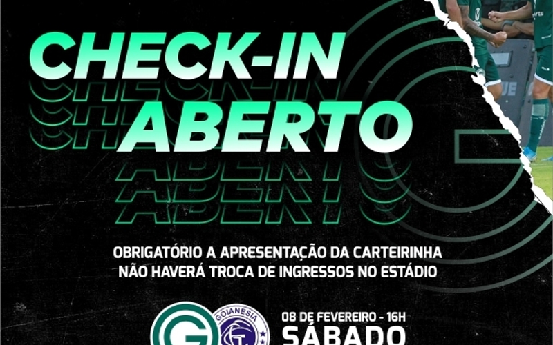 Sócio Sou Verdão: Check-in aberto para Goiás x Goianésia