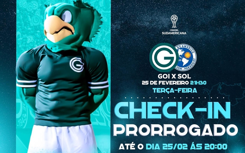 Sócio Sou Verdão: Check-in prorrogado para Goiás x Sol de América