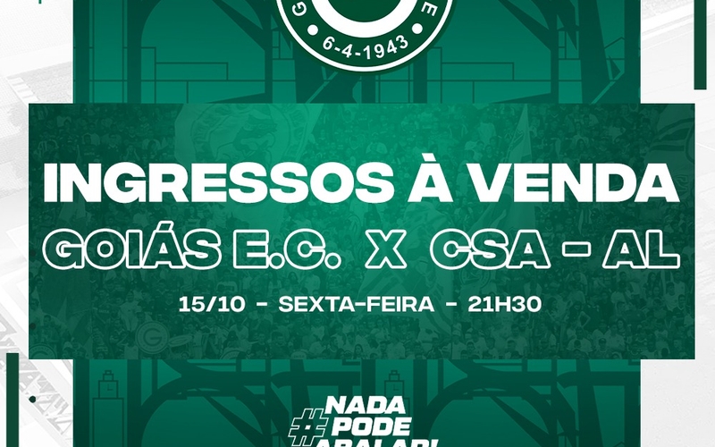Ingressos – Goiás x CSA – 15/10/21
