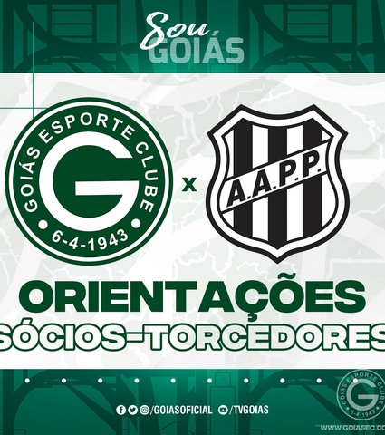 Orientações | Sócios-Torcedores | Goiás x Ponte Preta – 02/11/2021