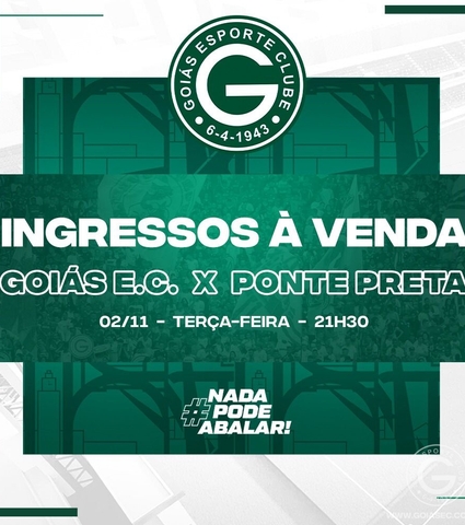 Venda de ingressos: Goiás x Ponte Preta