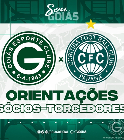 Orientações | Sócios-Torcedores | Goiás x Coritiba – 10/11/2021