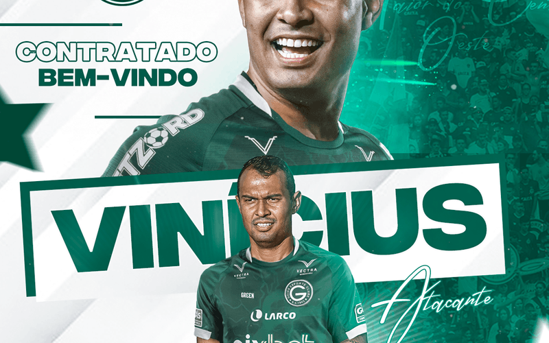 ATACANTE VINÍCIUS É A PRIMEIRA CONTRATAÇÃO DO GOIÁS PARA A TEMPORADA DE 2022