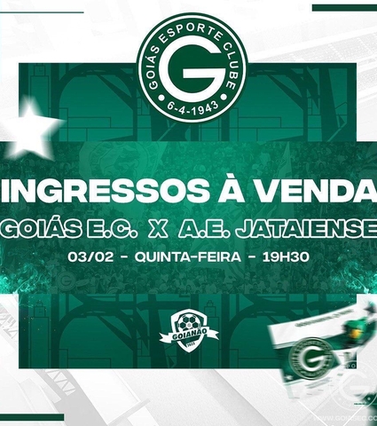 Ingressos à venda: Goiás x Jataiense
