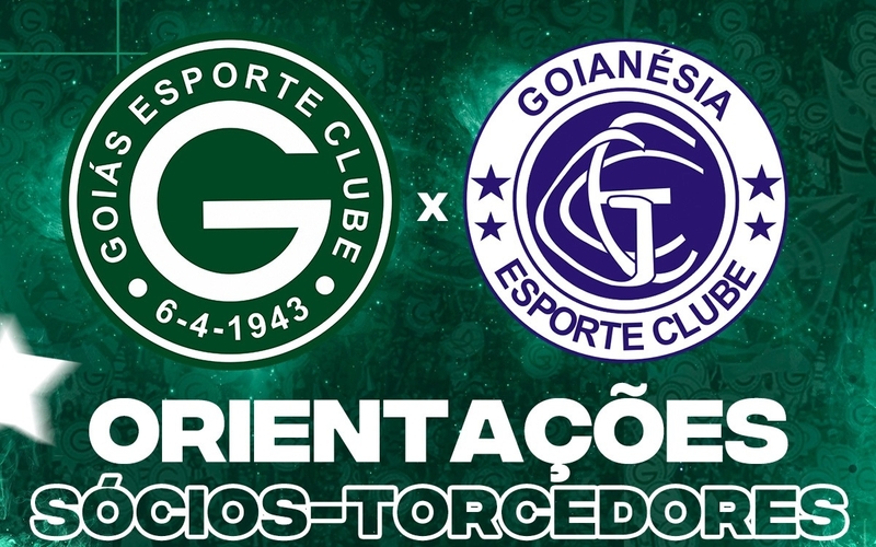 Goiás x Goianésia – Sábado 12/02/2022 - 16h30 - Orientações Sócios-Torcedores