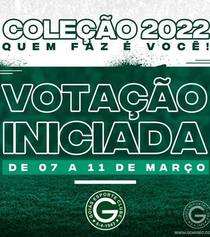 Votação aberta: Os sócios-torcedores poderão escolher a nova coleção de uniformes 2022 do Goiás