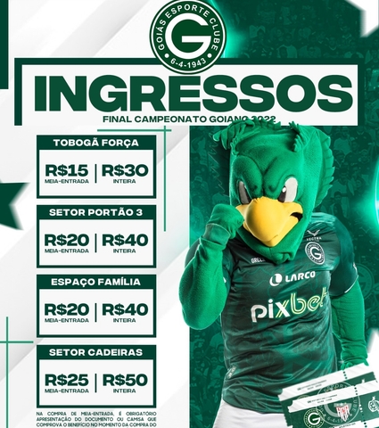 Ingressos: Goiás x Atlético Goianiense