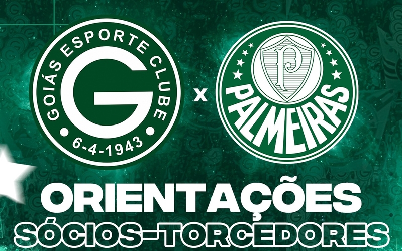 Goiás x Palmeiras – Sábado 16/04/2022 - 16h30- Orientações Sócios-Torcedores