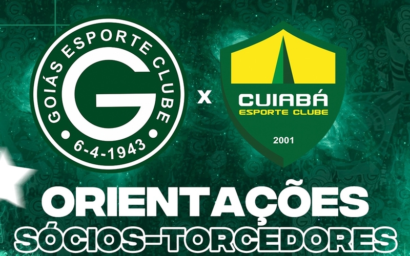 Goiás x Cuiabá – Domingo 26/06/2022 - Orientações Sócios-Torcedores