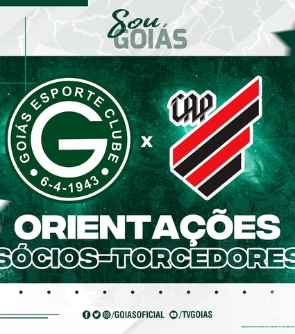 Goiás x C.A.P. – Sábado 09/07/2022 - Orientações Sócios-Torcedores
