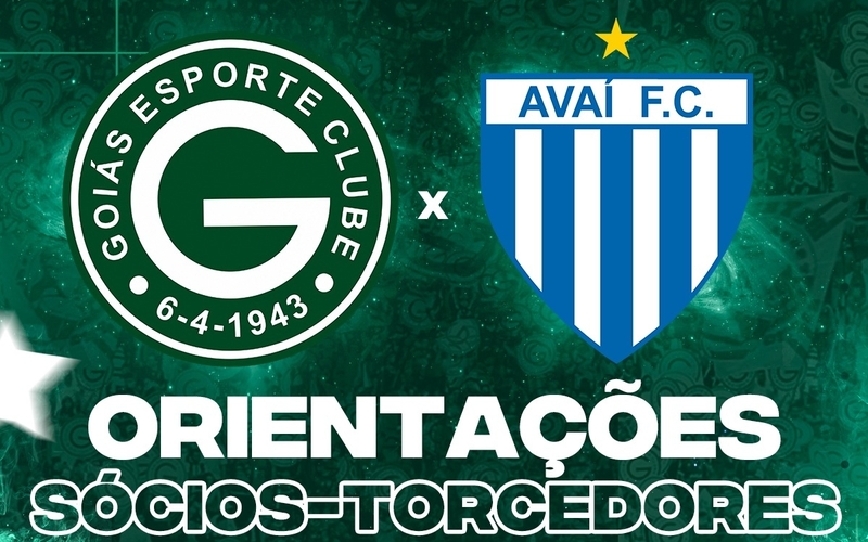 Goiás x Avaí – Sábado 13/08/2022 - Orientações Sócios-Torcedores
