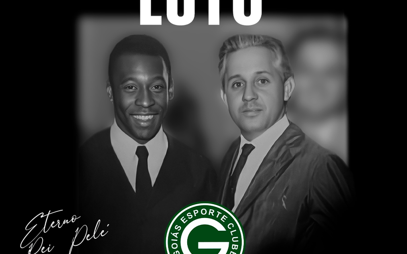 GOIÁS ESPORTE CLUBE EM LUTO PELO FALECIMENTO DE PELÉ, O REI DO FUTEBOL