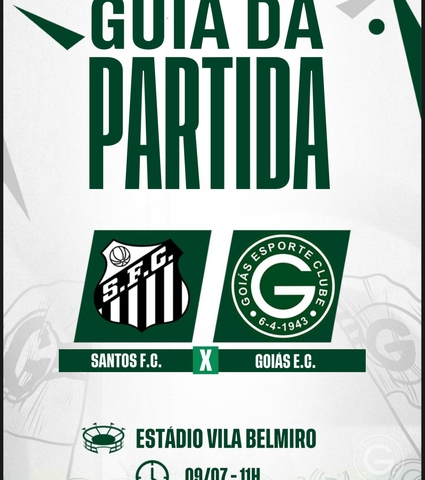 Santos x Goiás vai começar! Confira o Guia da Partida em 09/07/2023