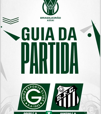 Goiás x Santos vai começar! Confira o Guia da Partida em 09/11/2023