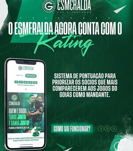 Com objetivo de premiar os torcedores mais assíduos, Goiás implementa sistema de rating no programa de sócios