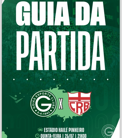 Goiás X CRB vai começar! Confira o Guia da Partida em 25/07/2024