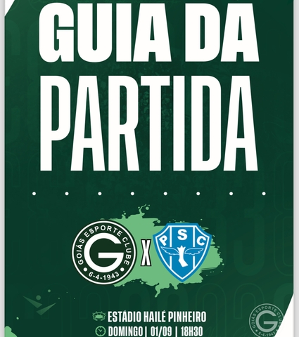 Goiás X Paysandu vai começar! Confira o Guia da Partida em 01/09/2024