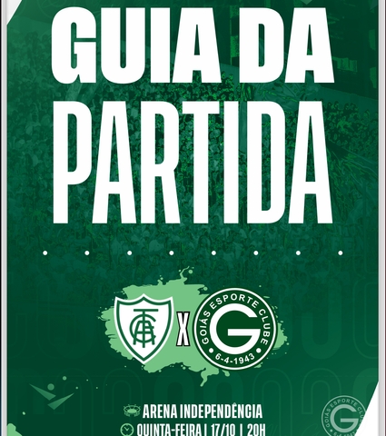 América - MG X Goiás vai começar! Confira o Guia da Partida em 17/10/2024