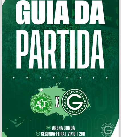 Chapecoense X Goiás vai começar! Confira o Guia da Partida em 21/10/2024