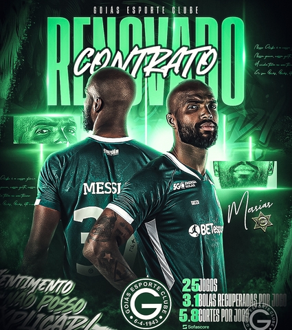 Verdão anuncia renovação de Messias por duas temporadas