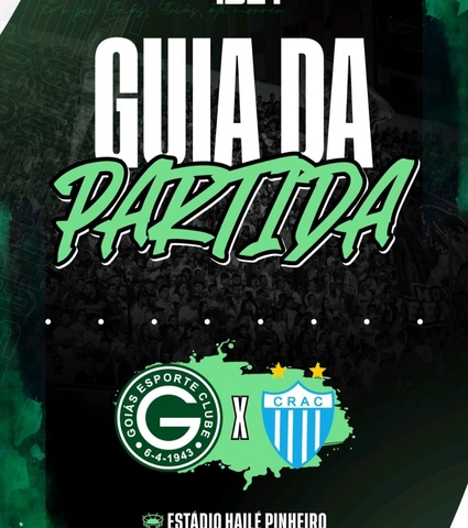 GOIÁS E.C x CRAC vai começar! Confira o Guia da Partida em 02/03/2025 vai começar! Confira o Guia da Partida em 05/03/2025